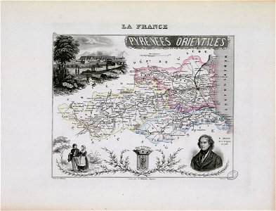 Pyrénées Orientales (avec portrait de F. Arago) (La France et ses colonies, n° 65) - Fonds Ancely - B315556101 A CARTES 2 005