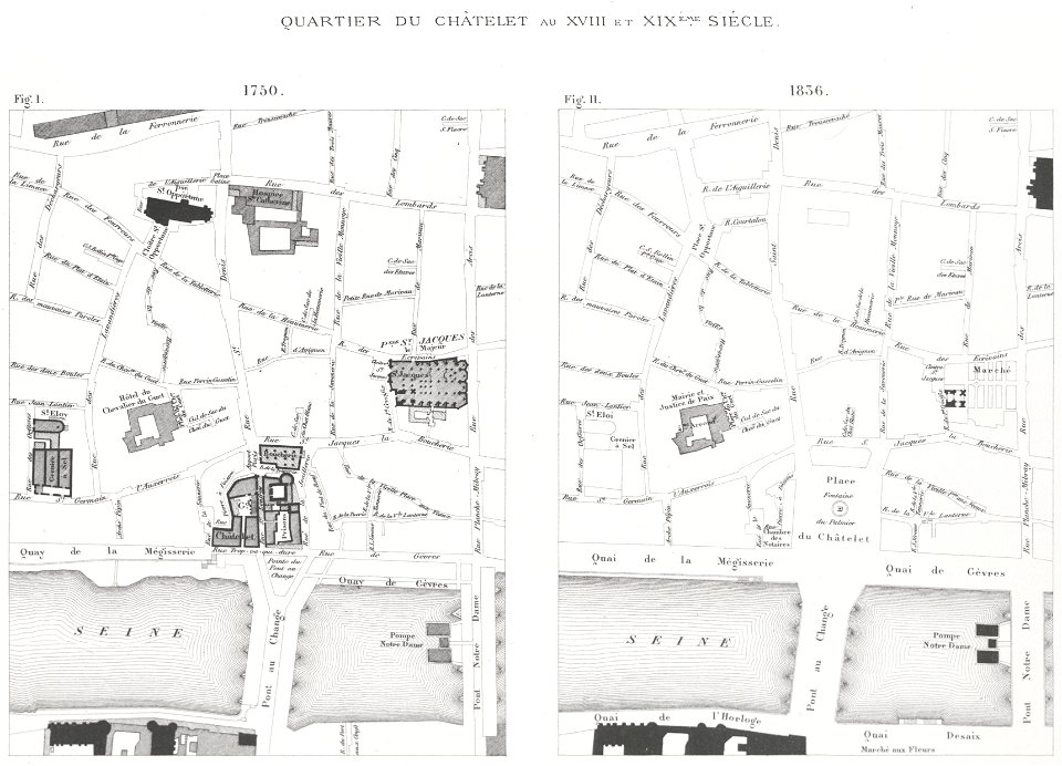 Quartier du Châtelet, 1750-1836