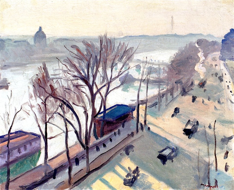 Quai du Louvre, Pale Sun Albert Marquet (1906)