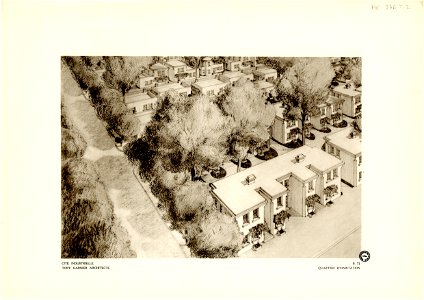 Quartier d'habitation; perspective - Planche 71