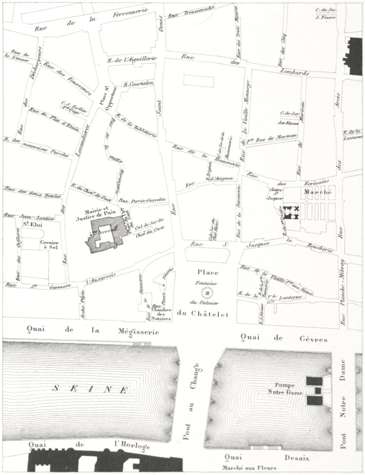 Quartier du Châtelet, 1836