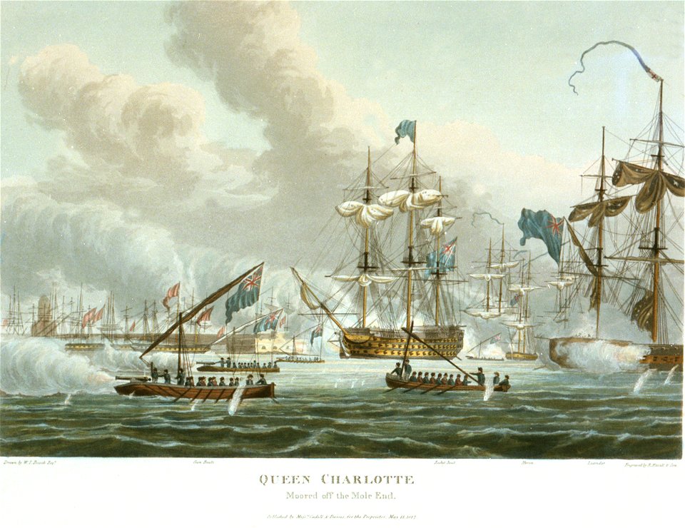 Queen Charlotte Moored off the Mole End PW4867