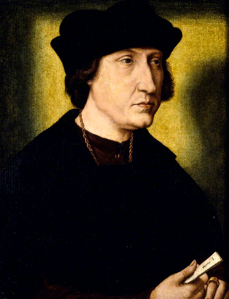 Quinten Massys (1466-1530) (after) - Portrait of an Unknown Man in Black, Holding a Letter - 1246453 - National Trust