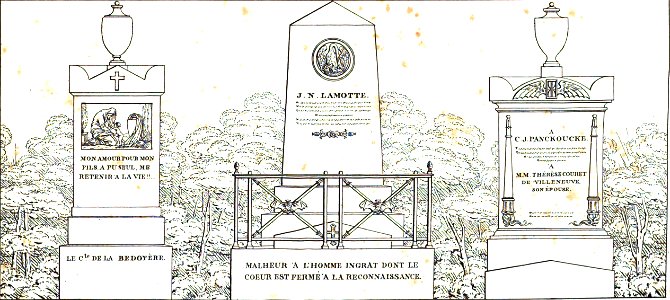 Quaglia - Le père Lachaise ou Recueil de dessins des principaux monuments de ce cimetière - Planche 2c