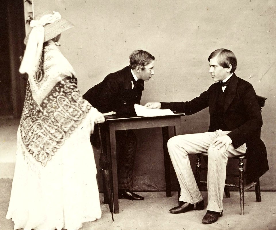 Queen Victoria, Prince Luís and King Pedro V of Portugal (1854)