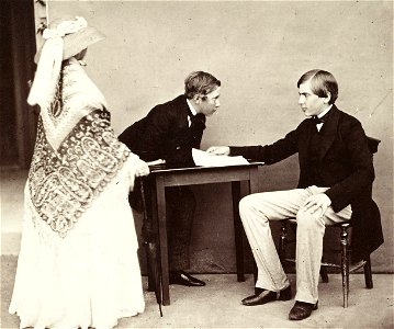 Queen Victoria, Prince Luís and King Pedro V of Portugal (1854)