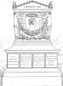 Quaglia - Le père Lachaise ou Recueil de dessins des principaux monuments de ce cimetière - Planche 12b2