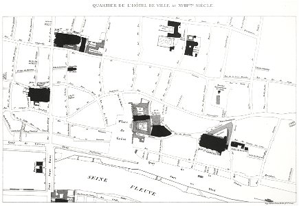 Quartier de l'Hôtel de Ville au XVIIIème siècle