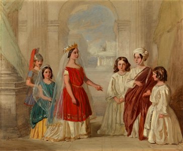 Queen Victoria, Queen of the United Kingdom (1819-1901) - A Scene from Racine's Athalie - RCIN 403670 - Royal Collection