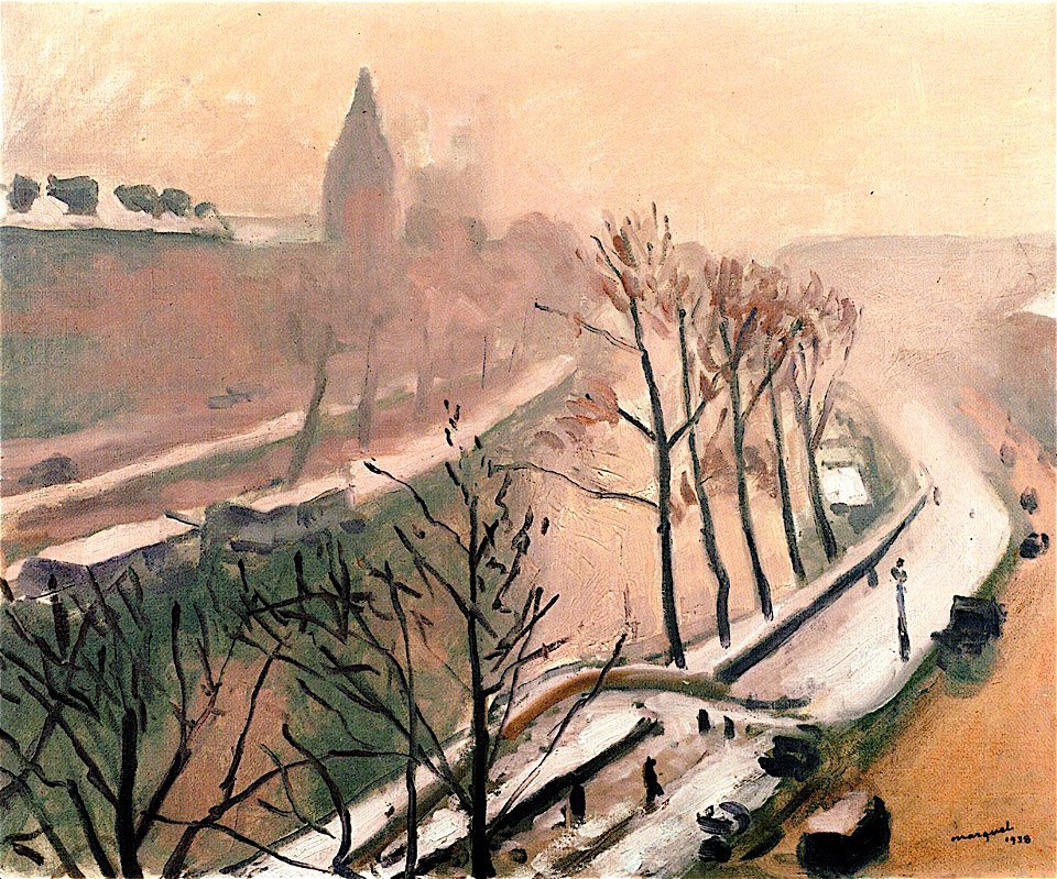 Quai des Grands Augustins, Fog and Snow Albert Marquet (1938)