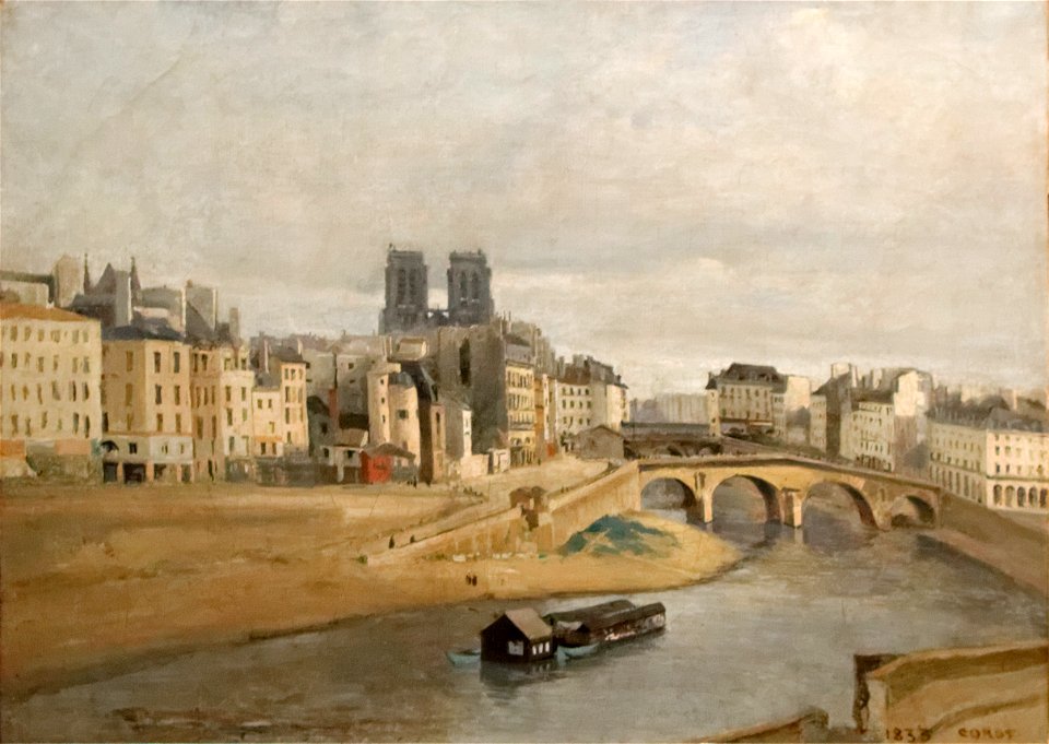 Quai des Orfèvres et pont Saint-Michel by Jean-Baptiste Corot (Carnavalet P 1378) 02