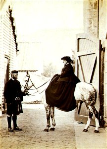 Queen Victoria mounted and John Brown by W. and D. Downey