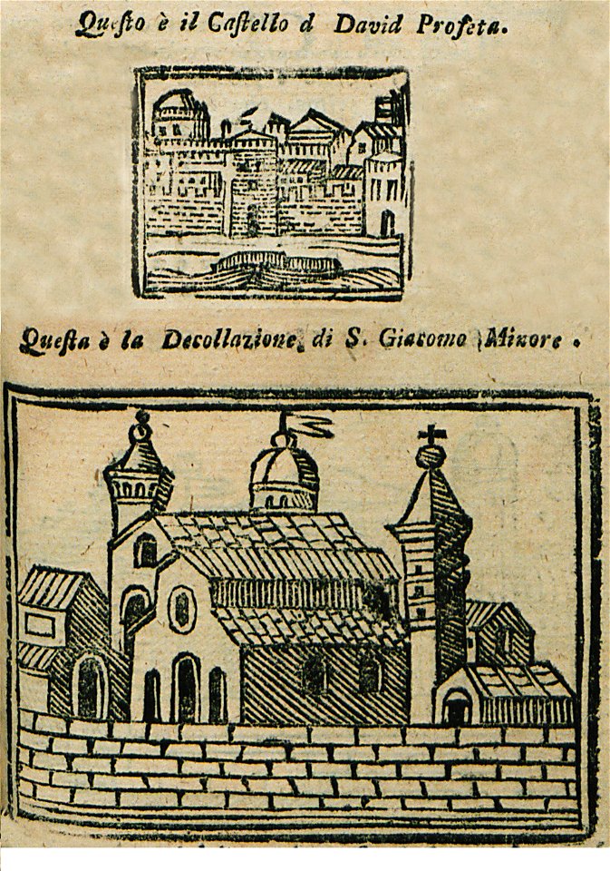 Questo é il castello di David Profeta Questa è la Decollazione di SGiacomo Minore - Bianco Noe - 1600