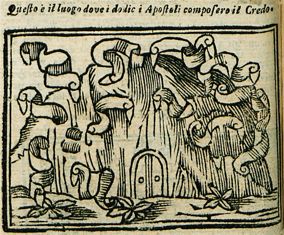 Questo é il luogo dove i dodici Apostoli composero il Credo - Bianco Noe - 1600