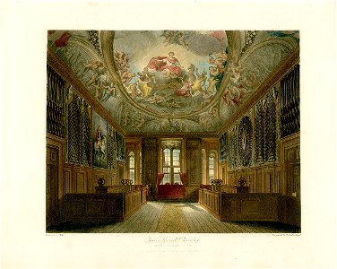 Queen's Guard Chamber, Windsor Castle, from Pyne's Royal Residences, 1819 - panteek pyn1797-222