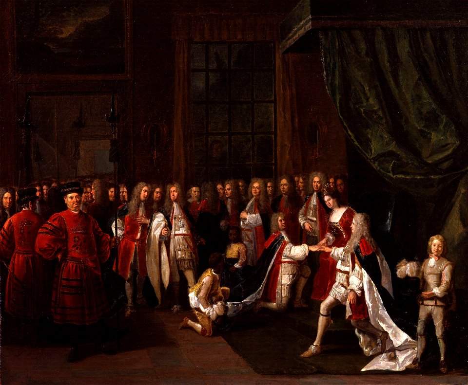 Queen Anne and the Knights of the Garter by Peter Angelis