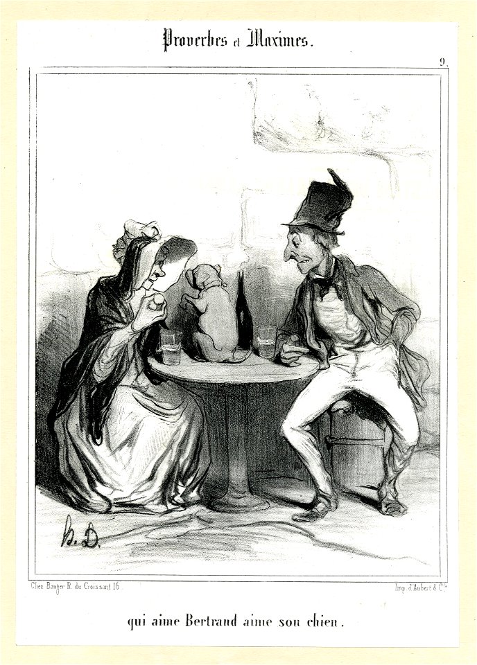 Qui aime Bertrand aime son chien (Who likes Bertrand likes his dog) (BM 1910,0324.128)
