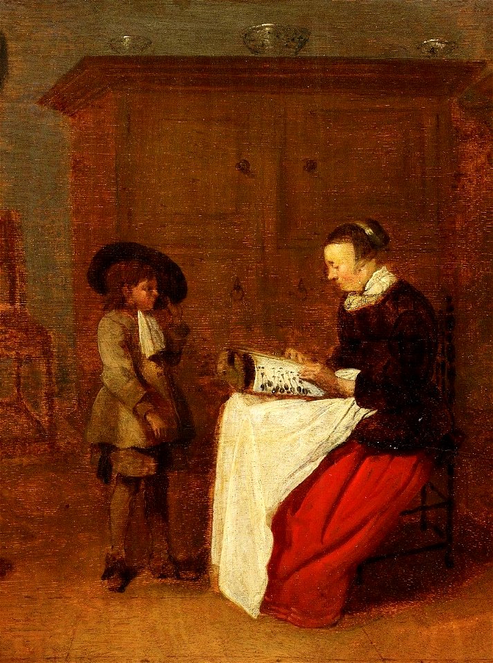 Quiringh Gerritsz van Brekelenkam (Umkreis) Klöpplerin