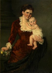 Queen Emma with Princess Wilhelmina on her arm