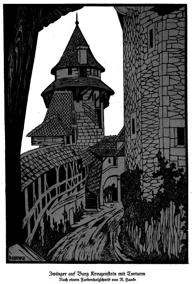 R Hanke Wiederaufbau Burg Kreuzenstein 1925 dgE