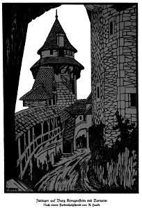 R Hanke Wiederaufbau Burg Kreuzenstein 1925 dgE