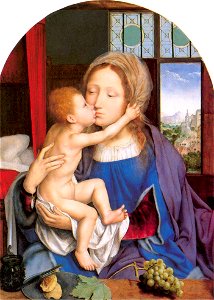 Quentin Massys-The Virgin and Child,1529,Musée du Louvre, Paris. Free illustration for personal and commercial use.