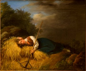 R W Ekman Lepäävä elonkorjaajatyttö, 1837