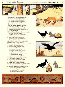Rabier - Fables de La Fontaine - Le Corbeau, la Gazelle, la Tortue et le Rat 2