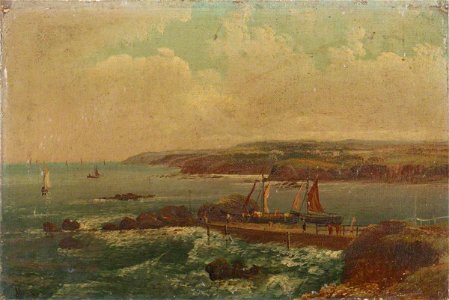 R. Allan (active 1884-1914) - Bude Harbour, Devon - BHC1770 - Royal Museums Greenwich