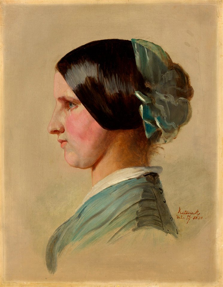 Queen Victoria, Queen of the United Kingdom (1819-1901) - Head of a Maid - RCIN 408609 - Royal Collection