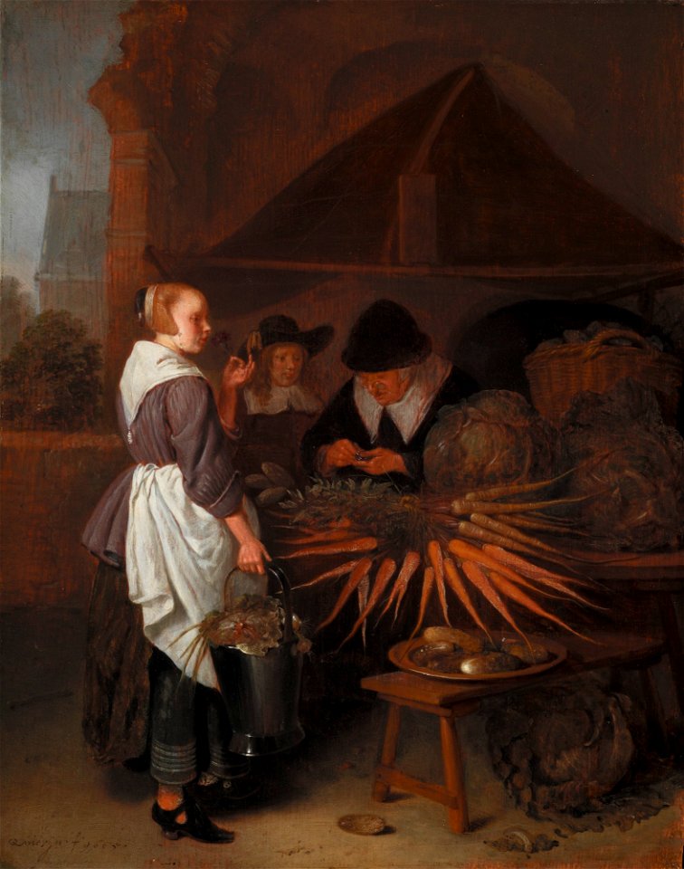 Quiringh Gerritsz van Brekelenkam - The Vegetable Stall - 89.32 - Detroit Institute of Arts
