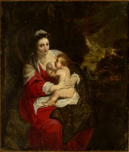 Erasmus Quellinus II - Madonna with Child Jesus - M.Ob.1604 MNW - National Museum in Warsaw. Free illustration for personal and commercial use.
