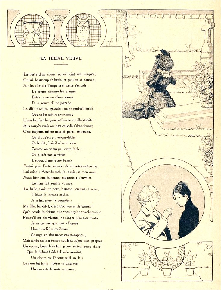 Rabier - Fables de La Fontaine - La Jeune Veuve 1
