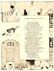 Rabier - Fables de La Fontaine - Conseil tenu par les rats