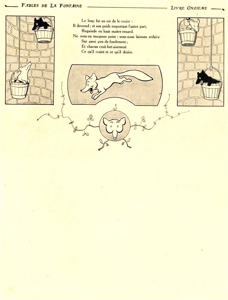 Rabier - Fables de La Fontaine - Le Loup et le Renard 2