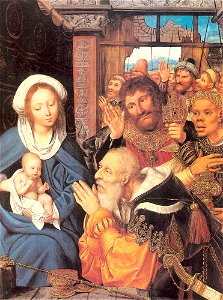 Quentin Massys-The Adoration of the Magi-1526,Metropolitan Museum of Art,New York. Free illustration for personal and commercial use.
