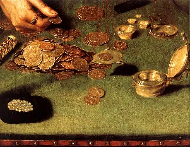 Quinten Massijs (I) - The Moneylender and his Wife (detail) - WGA14284
