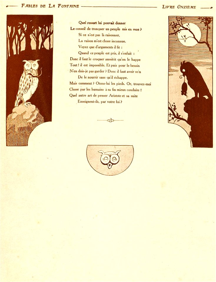 Rabier - Fables de La Fontaine - Les Souris et le Chat-Huant 2