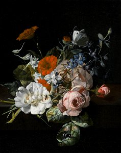Rachel Ruysch - Nosegay on a Plinth 165N09335 4D8X5 web2