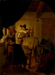 Quiringh van Brekelenkam - Visit to a Studio