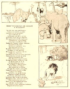 Rabier - Fables de La Fontaine - Tribut envoyé par les animaux à Alexandre 1