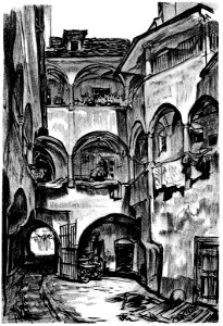 R.C.Wagner St.Veit a d Glan alter Innenhof 1923 dgE