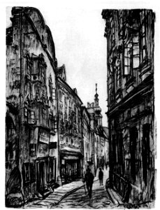 R.C.Wagner Stein Krems an der Donau Die Landstrasse 1924 dgE