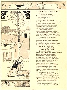 Rabier - Fables de La Fontaine -L’Homme et la Couleuvre