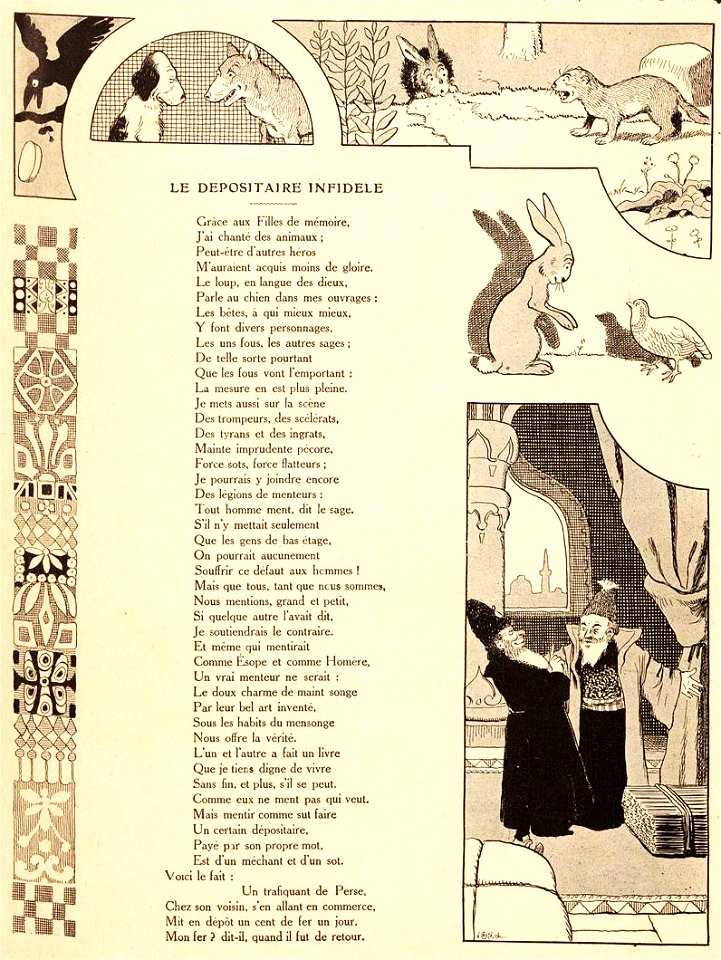 Rabier - Fables de La Fontaine -Le Dépositaire infidèle 1