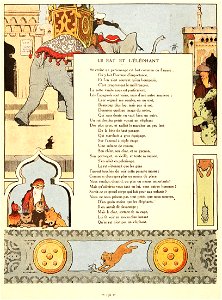 Rabier - Fables de La Fontaine -Le Rat et l'Éléphant