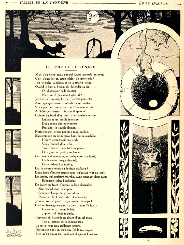Rabier - Fables de La Fontaine - Le Loup et le Renard 1