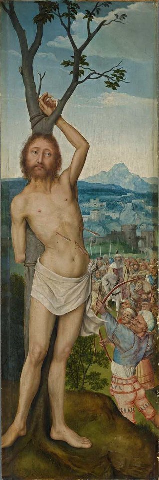 Quinten Massys - Rem-Altar, Martyrium des hl. Sebastian (Rückseite, Hl. Lukas) - 5380 - Bavarian State Painting Collections