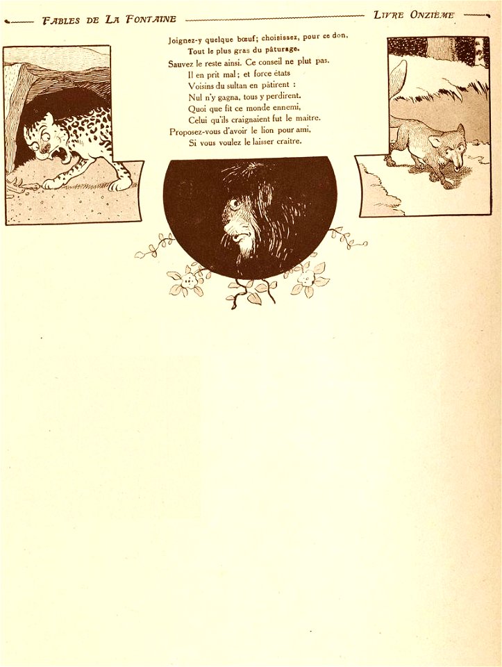Rabier - Fables de La Fontaine - Le Lion 2