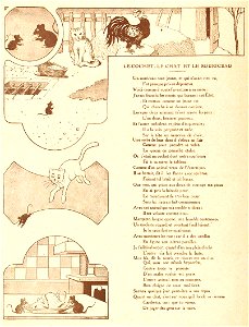 Rabier - Fables de La Fontaine - Le Cochet, le Chat et le Souriceau